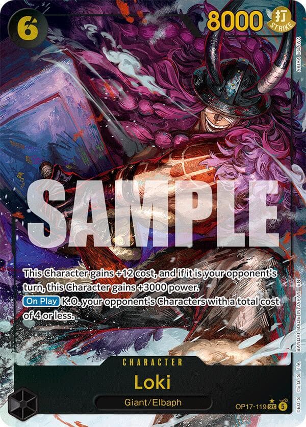 Loki (OP17-119) Alternate Art Secret Rare — The World's Strongest Warriors