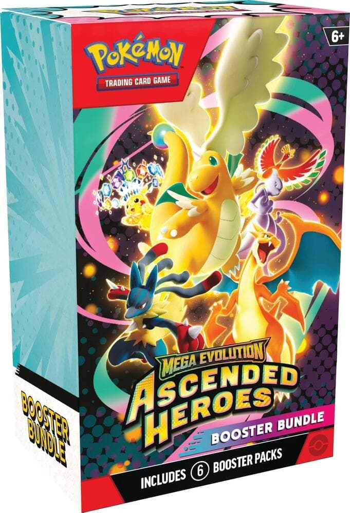 Pokemon TCG Mega Evolution Ascended Heroes Booster Bundle (6 Packs)